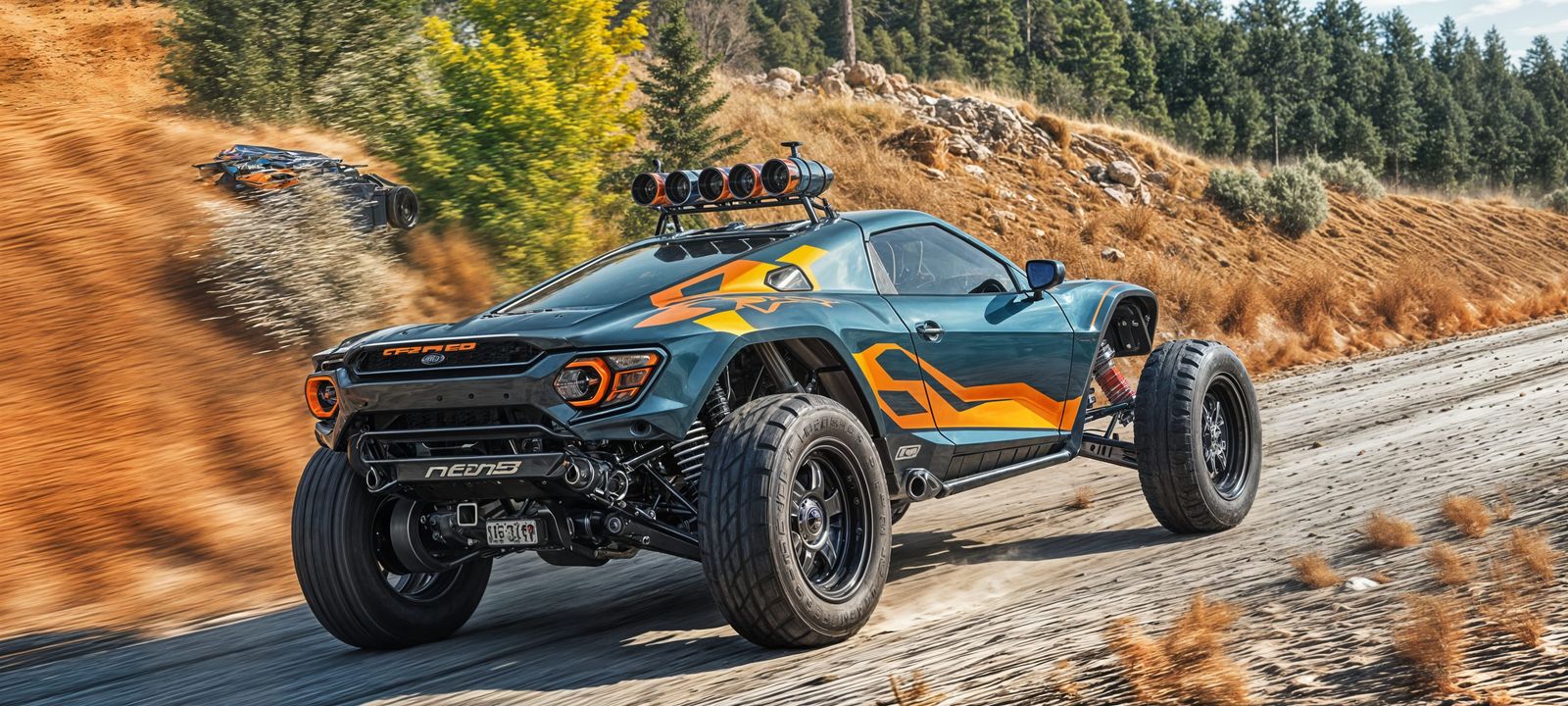 Modified Ford Maverick Tremor Jumps Creek