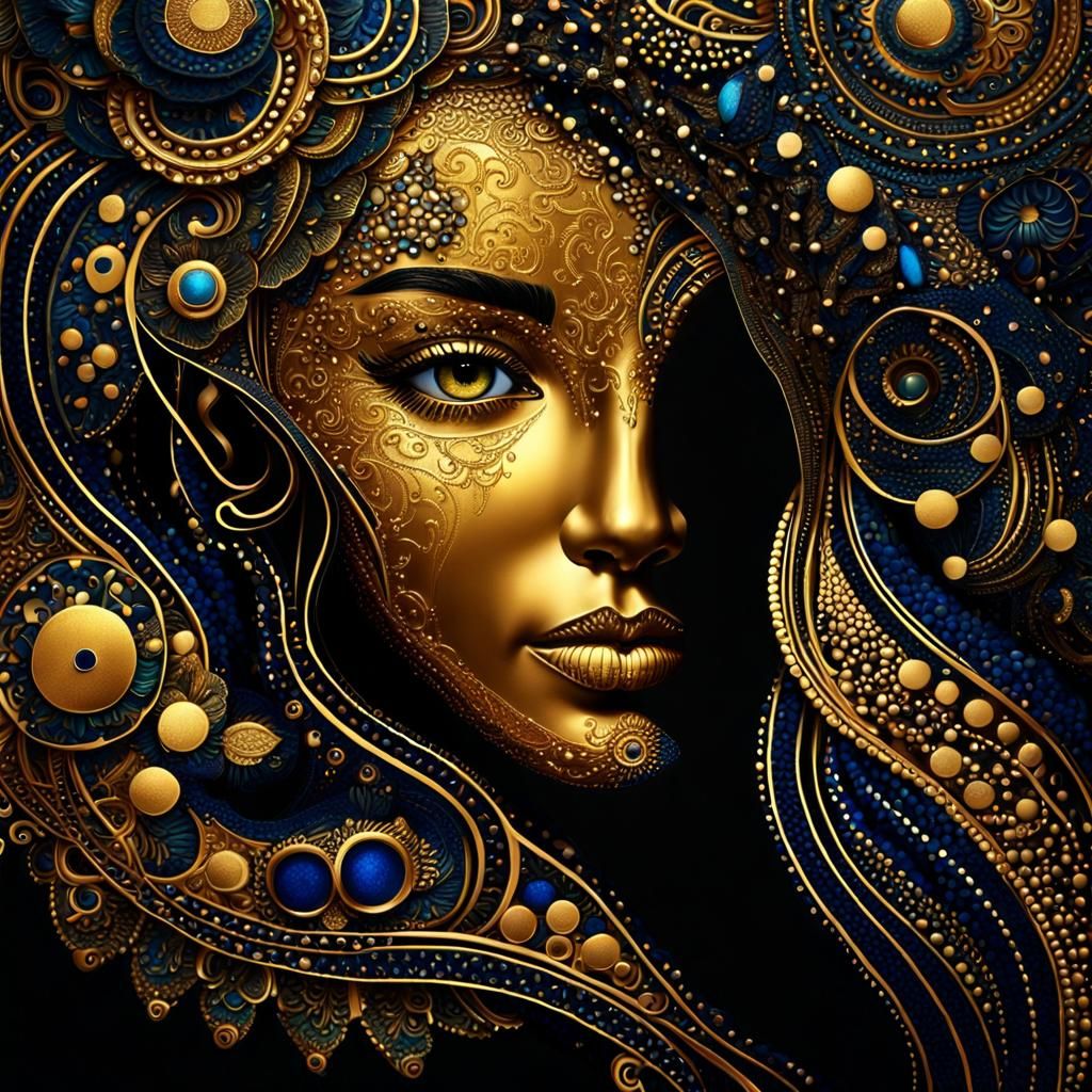 Fantasy golden woman.