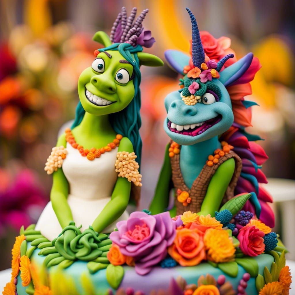 Wedding cake by DreamWorks style 🤣