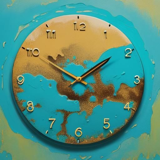 Surreal Woman Melts into Turquoise Dreamscape