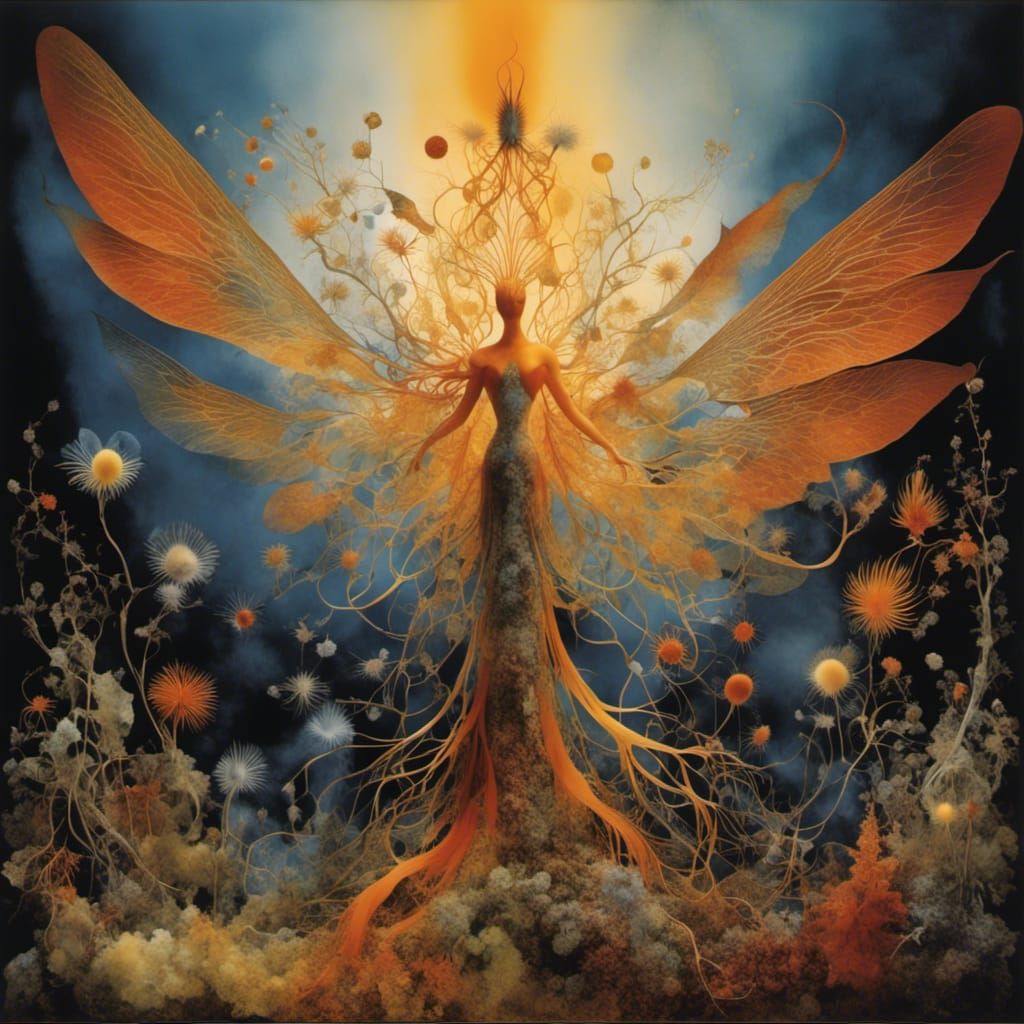 <lora:Fairy Belles:1.0> Tree OF Life growing into.a Phoenix ...