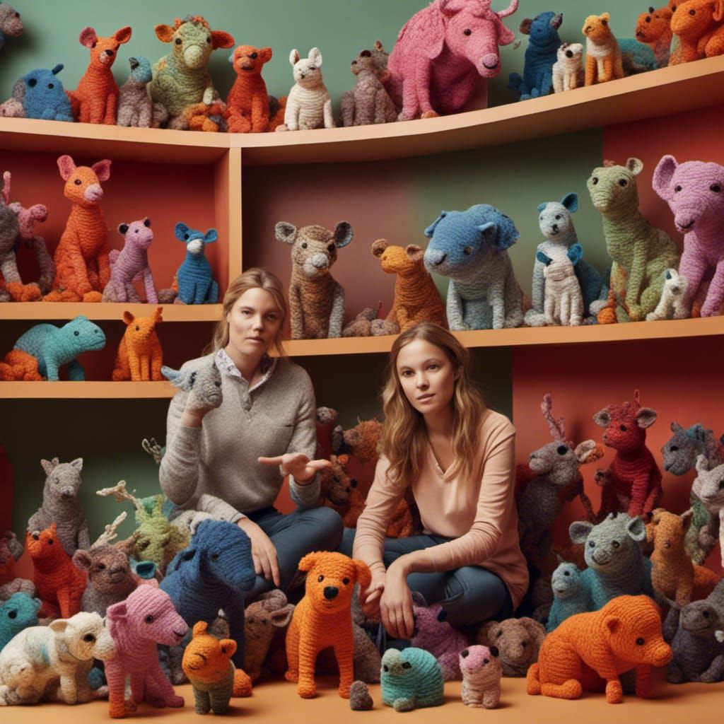Hyperrealistic Crocheted Woolen Animal Zoo
