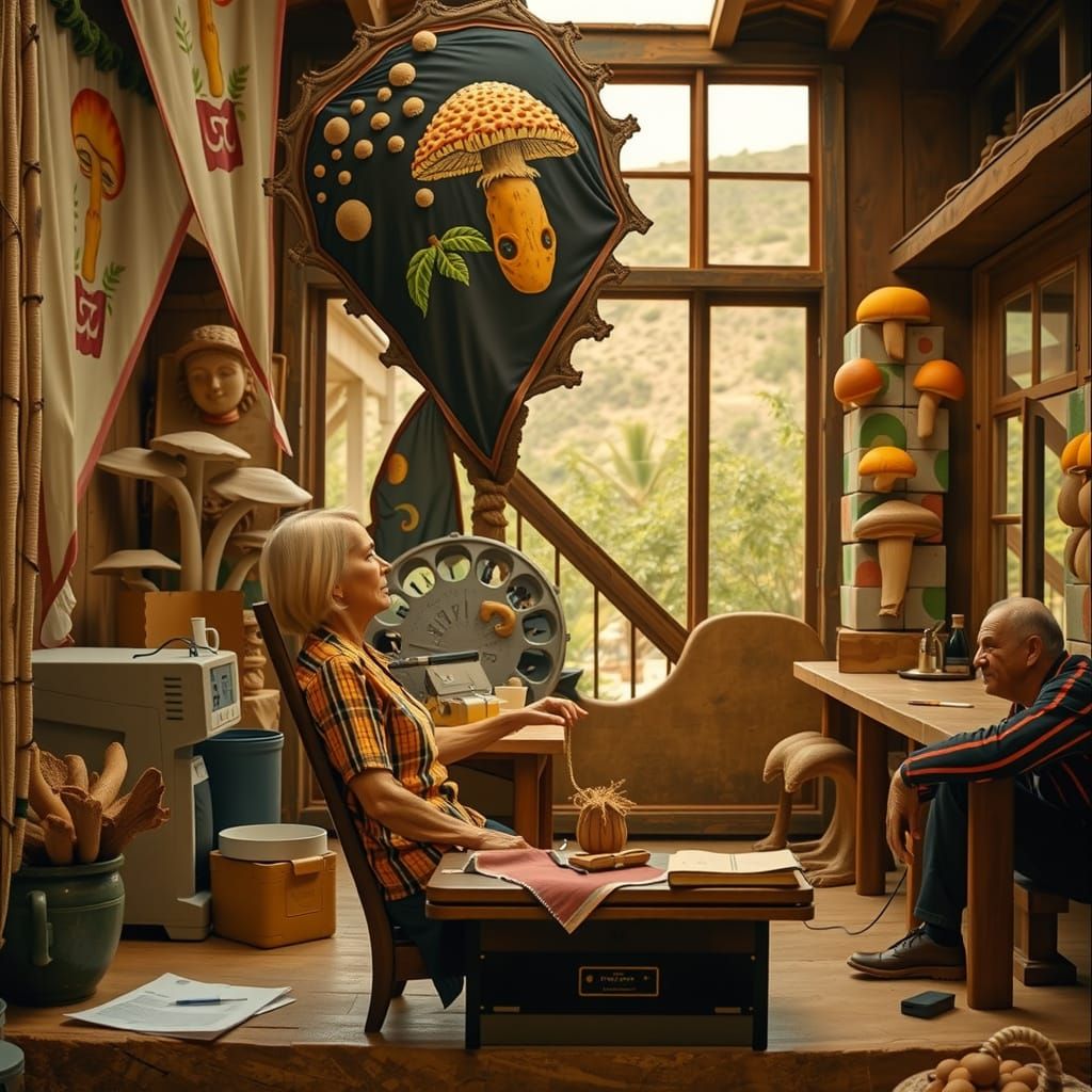 Surreal Mushroom Tech by Peruvian Centenarians