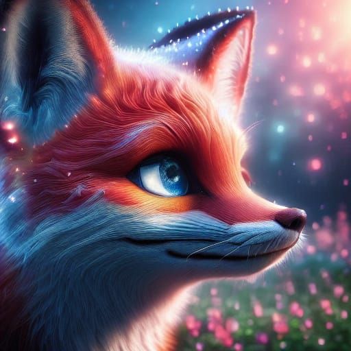 Legendary Fox Journey: Ultra-Realistic Digital Illustration
