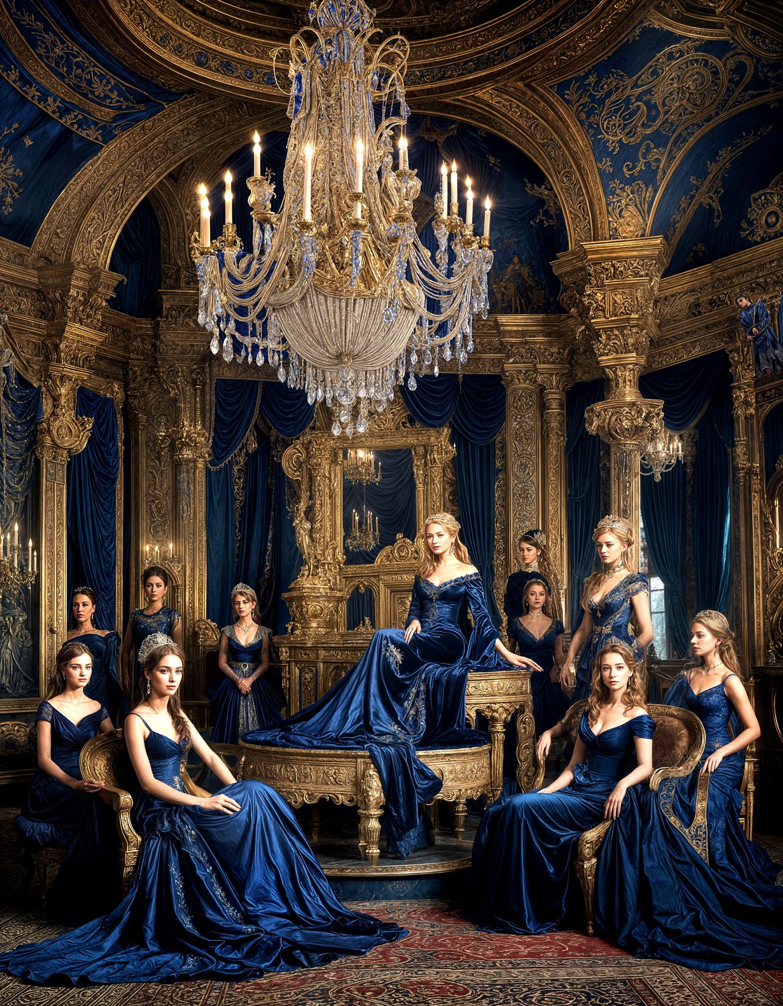 Norwegian Queen in Palace: Detailed Matte Painting