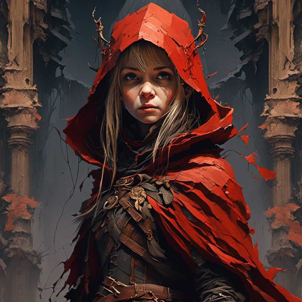 Wanted Poster of Female Halfling in Detailed Matte Painting