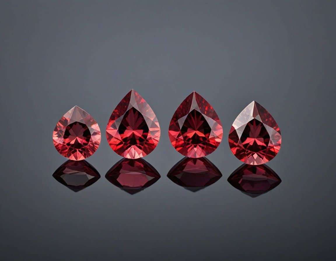 Red Tourmaline Gemstones with Wicked Cut