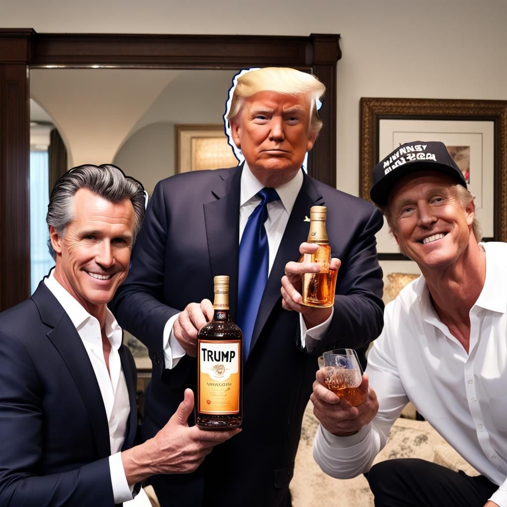 Anthony Dean Watson, Newsom, and Trump at TikTok Event