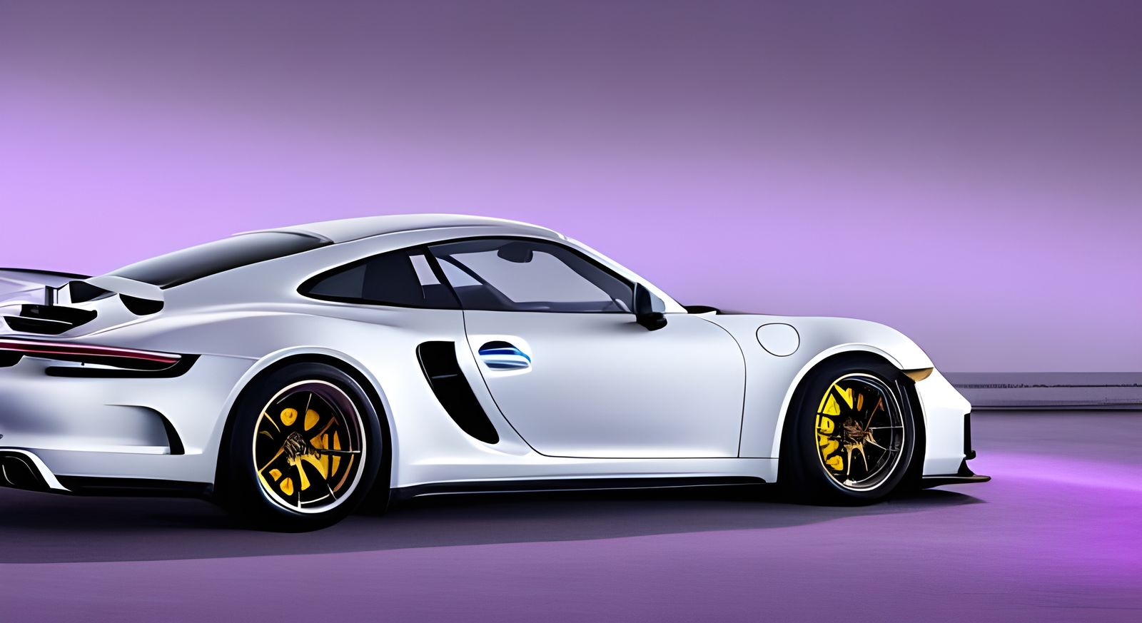Purple Porsche in Realistic 8K Resolution