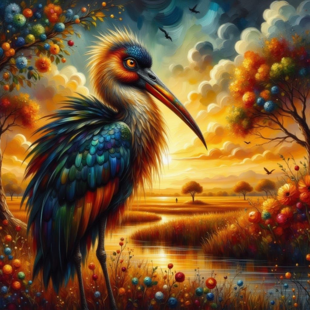 African marabou stork