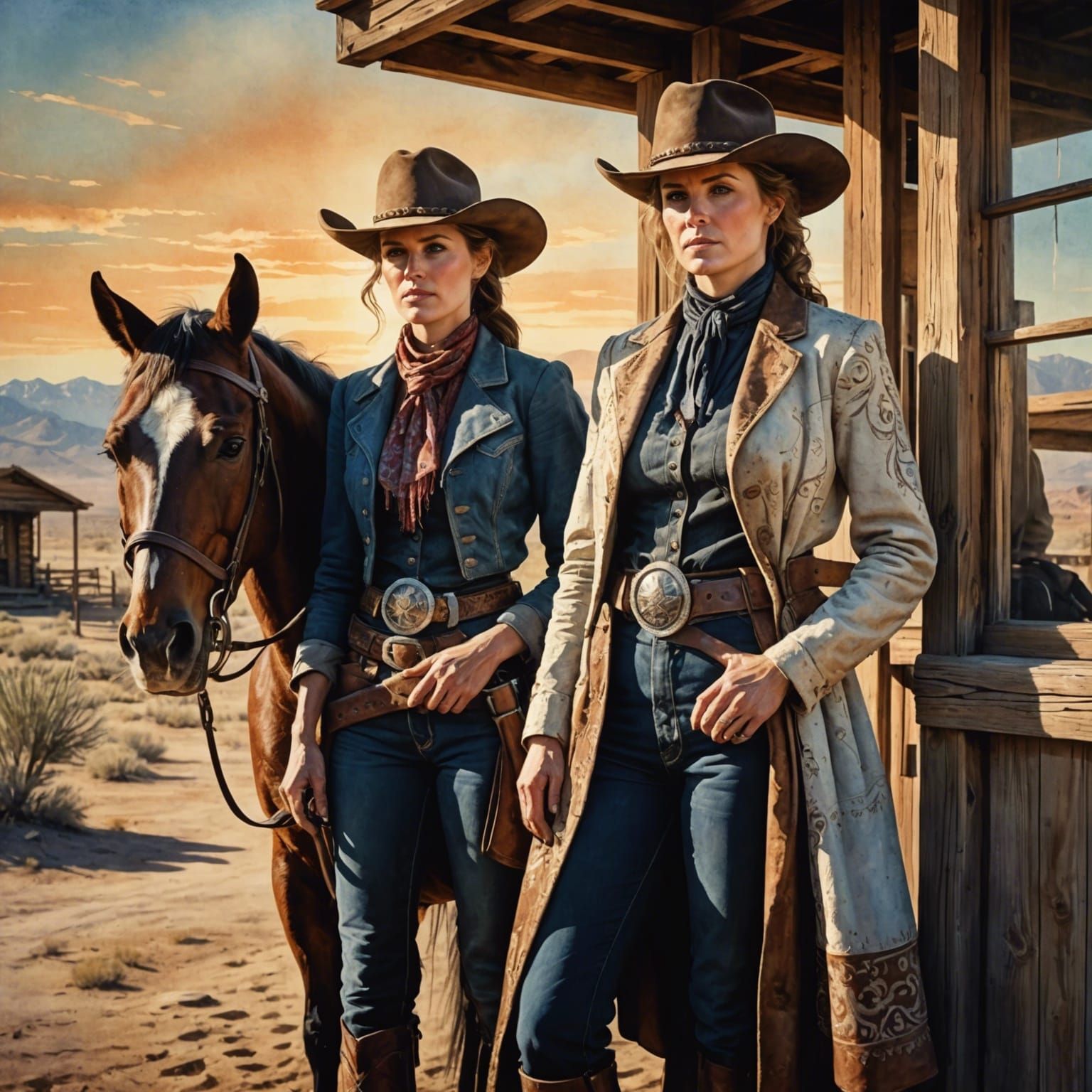 Old West Saloon: A Mixed Media Portrait