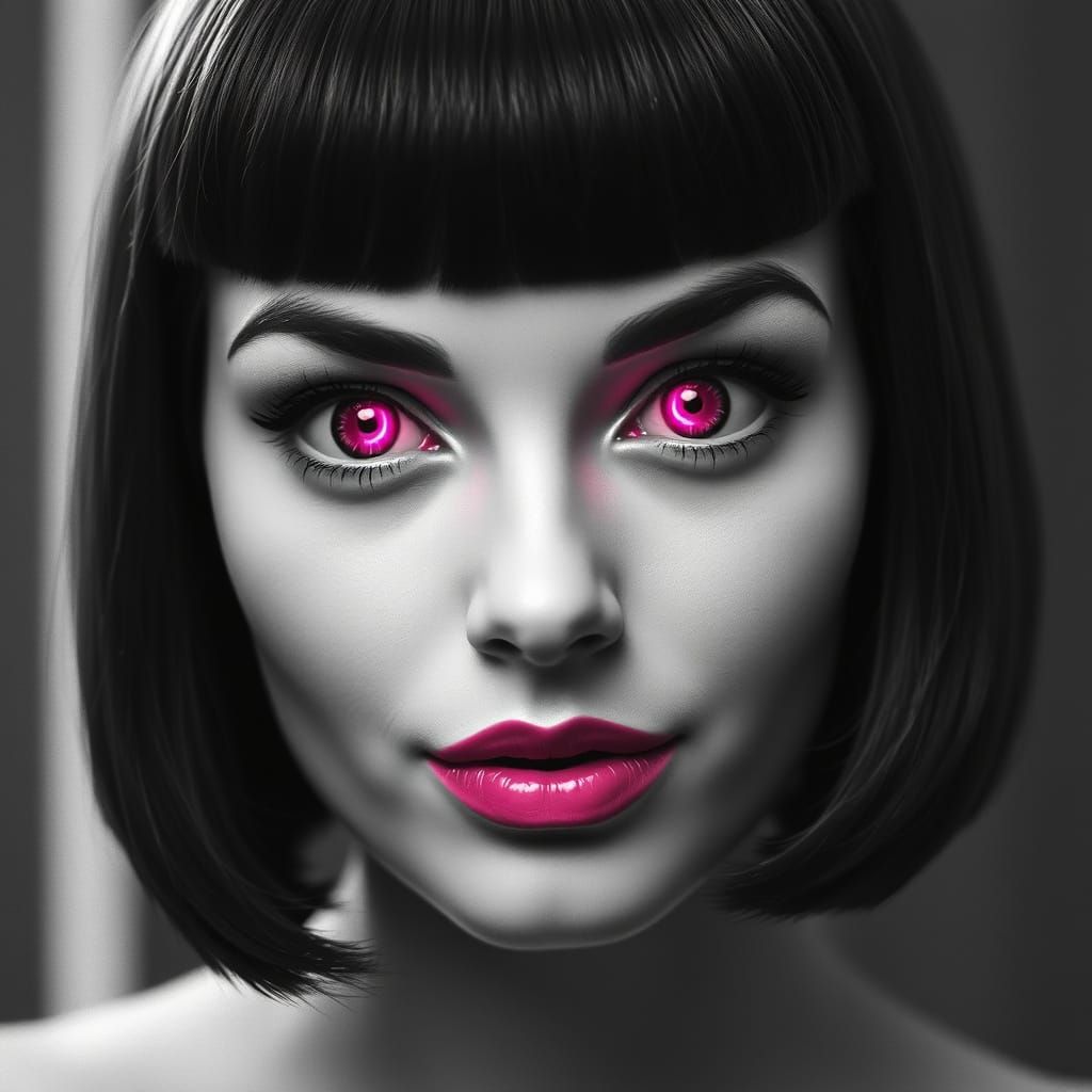 Electric Goddess in Black and White