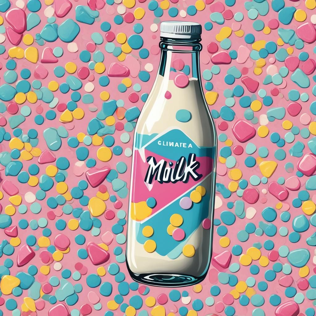 Retro Pop Art Milk Candy Packaging Design