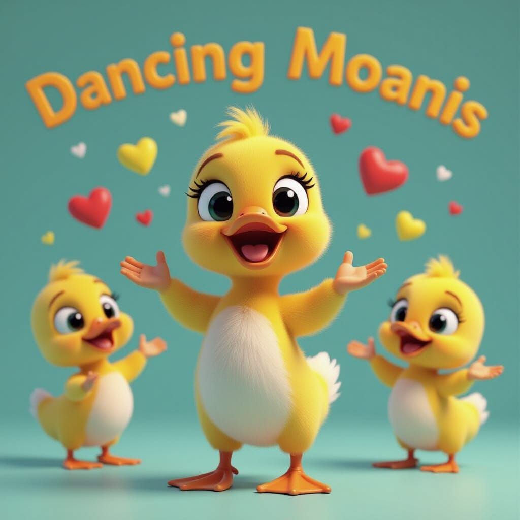 Funny Dancing Duckling with Human Emotions