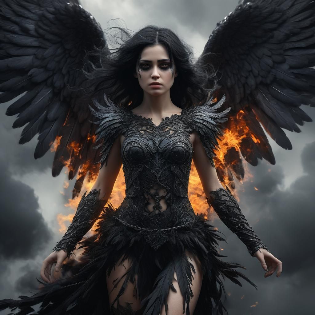 Beautiful fallen angel