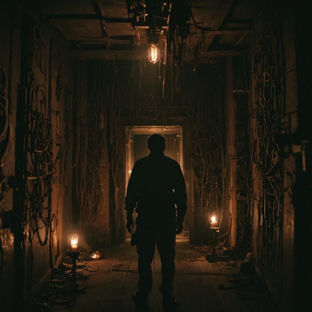 Eerie Escape Room with Ghostly Apparition