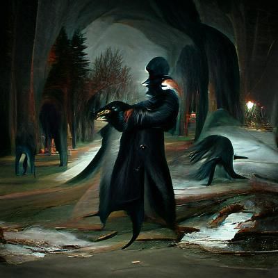 Sinister Park Murder Scene in Dark Style