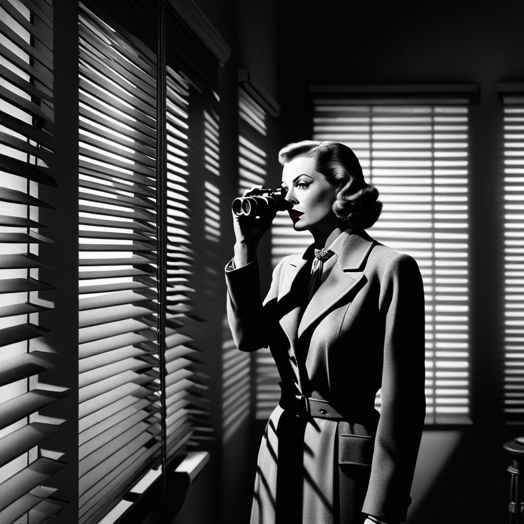 1950s Film Noir Detective in 3D Render