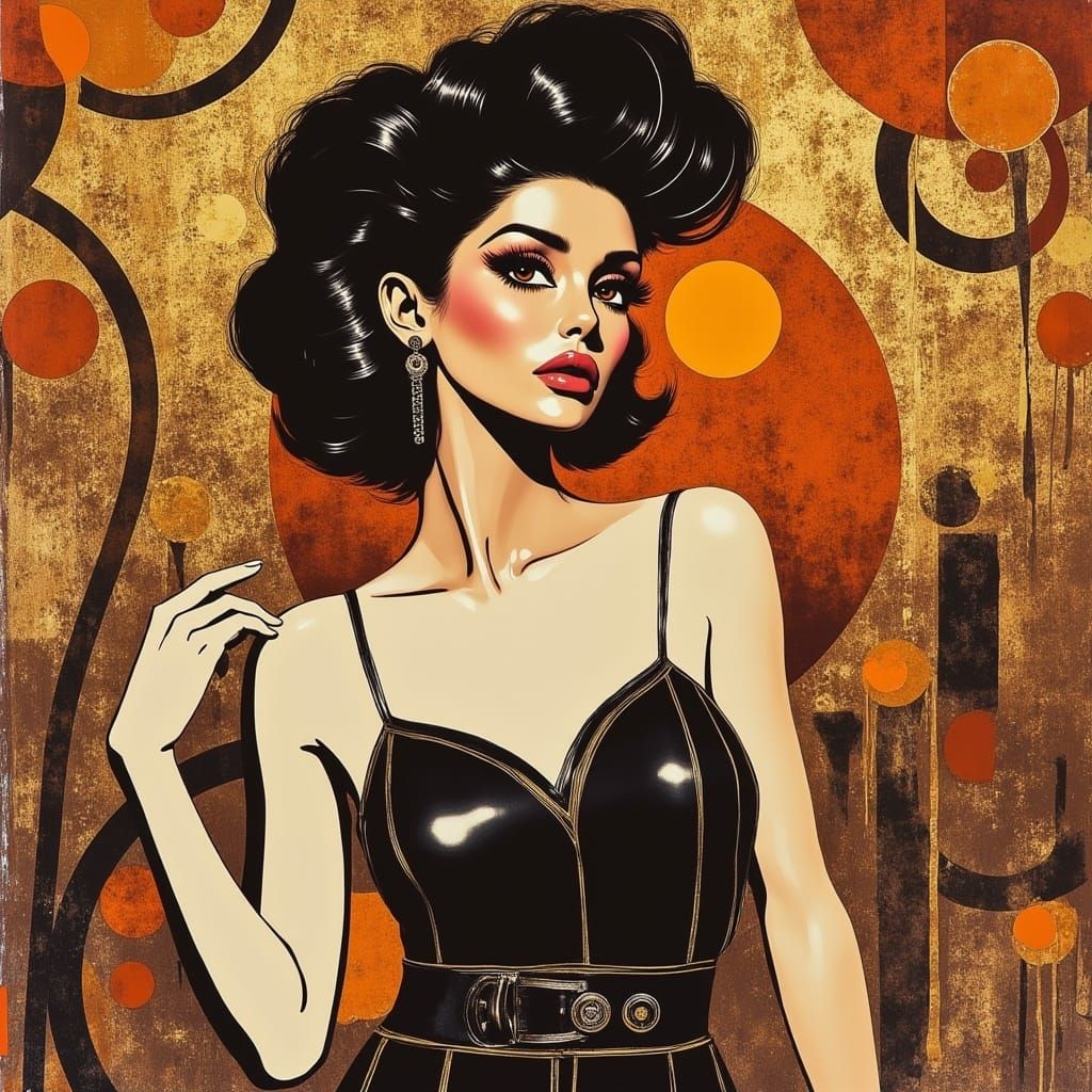 Groovy Retro Diva Sizzles in Midcentury Chic