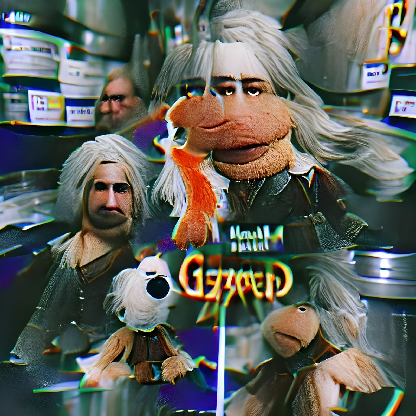 Geralt and Roach as 70's Style Muppets