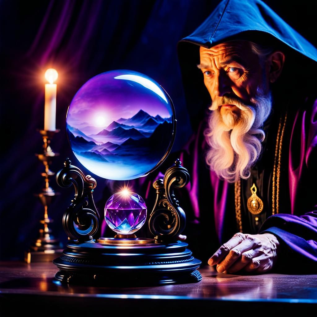 Nostradamus Enshrouded by Mystical Visions