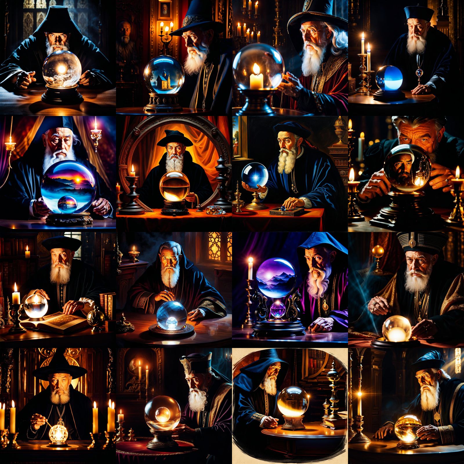 Prophet of Old Gazing into Mystical Orbs