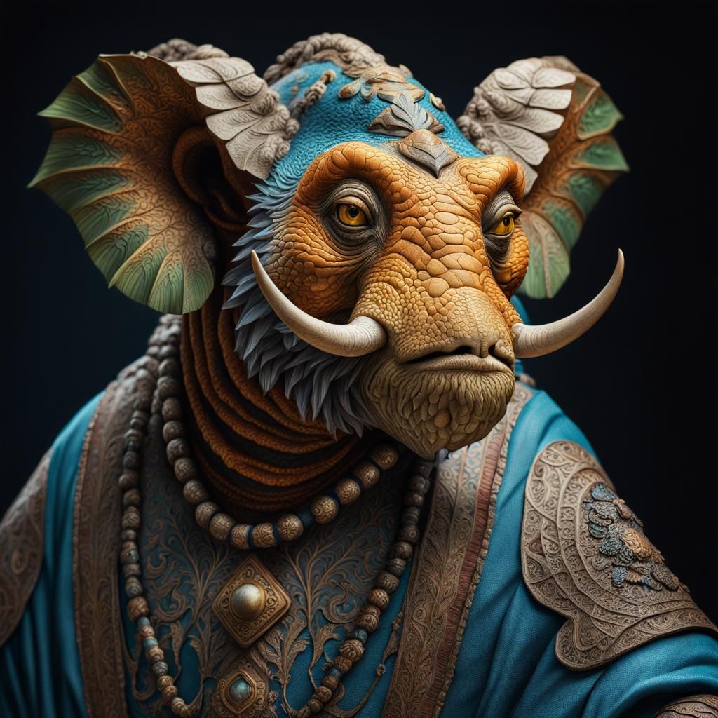 Hyperrealistic Creature in Detailed 3D Style