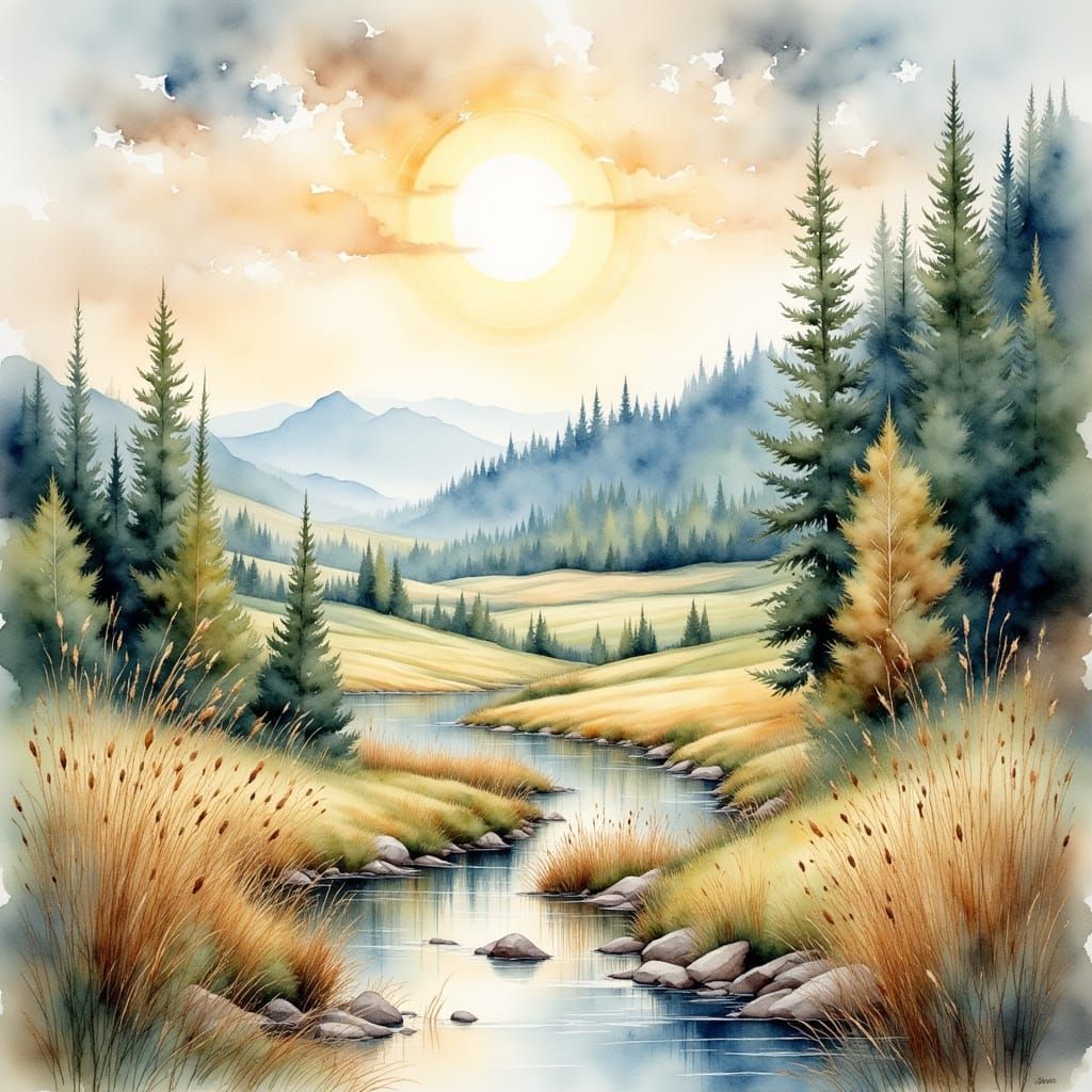 Wayfaring Stranger in a Beautiful Watercolor World