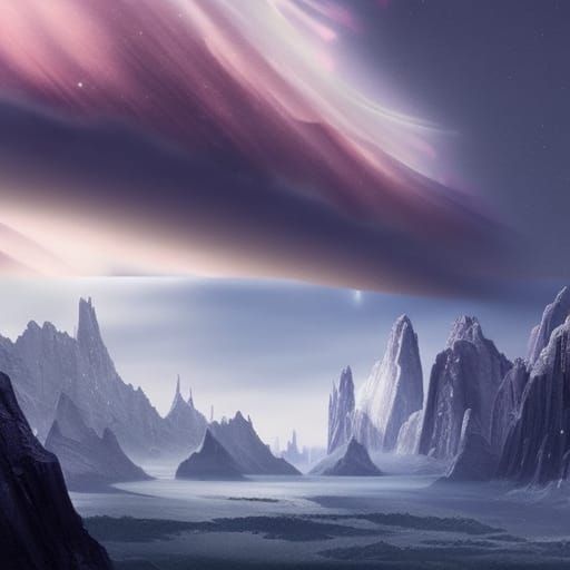 Spectacular Aurora Borealis Digital Matte Painting