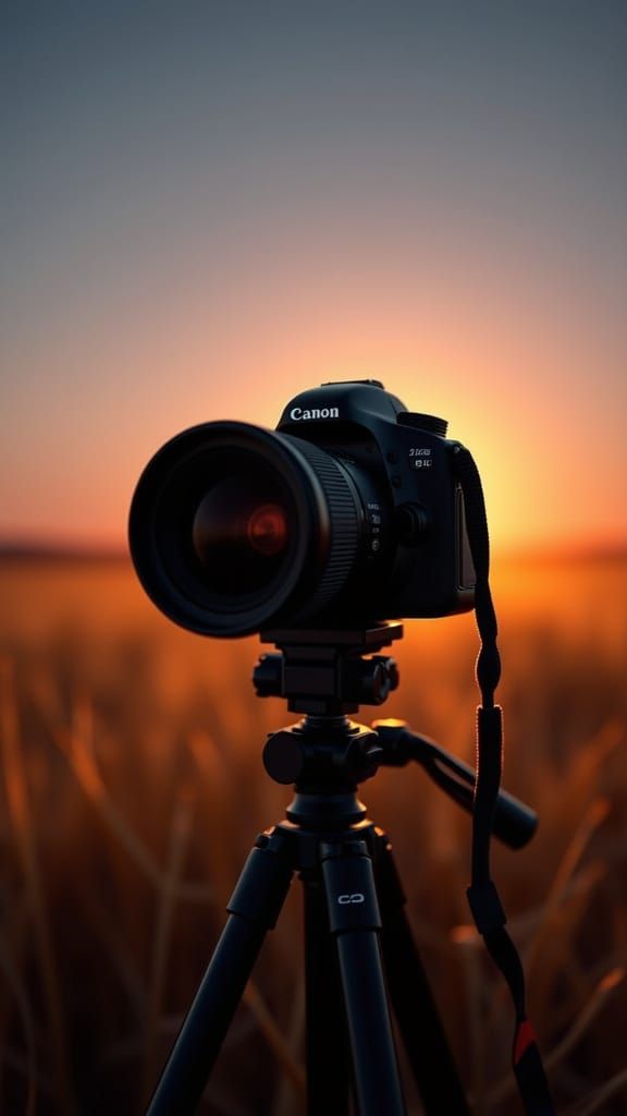 Twilight Field: DSLR Camera in Hyper Photo Realism