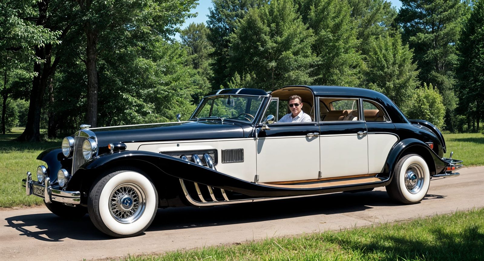 1982 Clenet Limousine Races Through Jungle