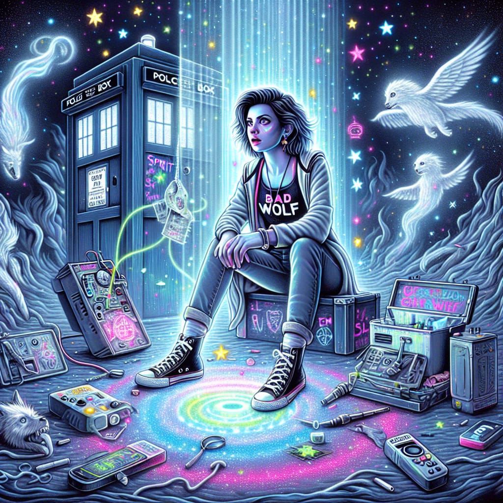 Ghost Activist in Space, Neo-Impressionist Style