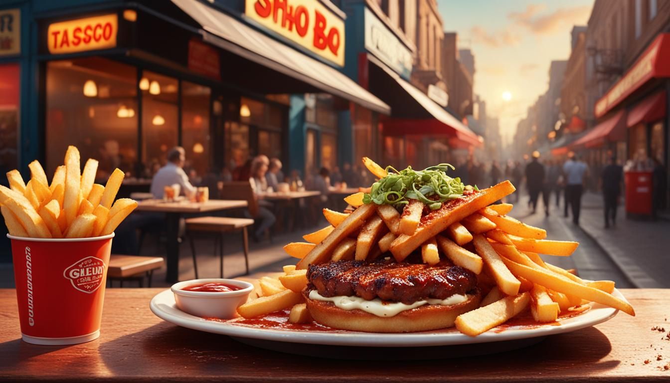Soho BBQ Fries in Hyperrealistic Food Photo