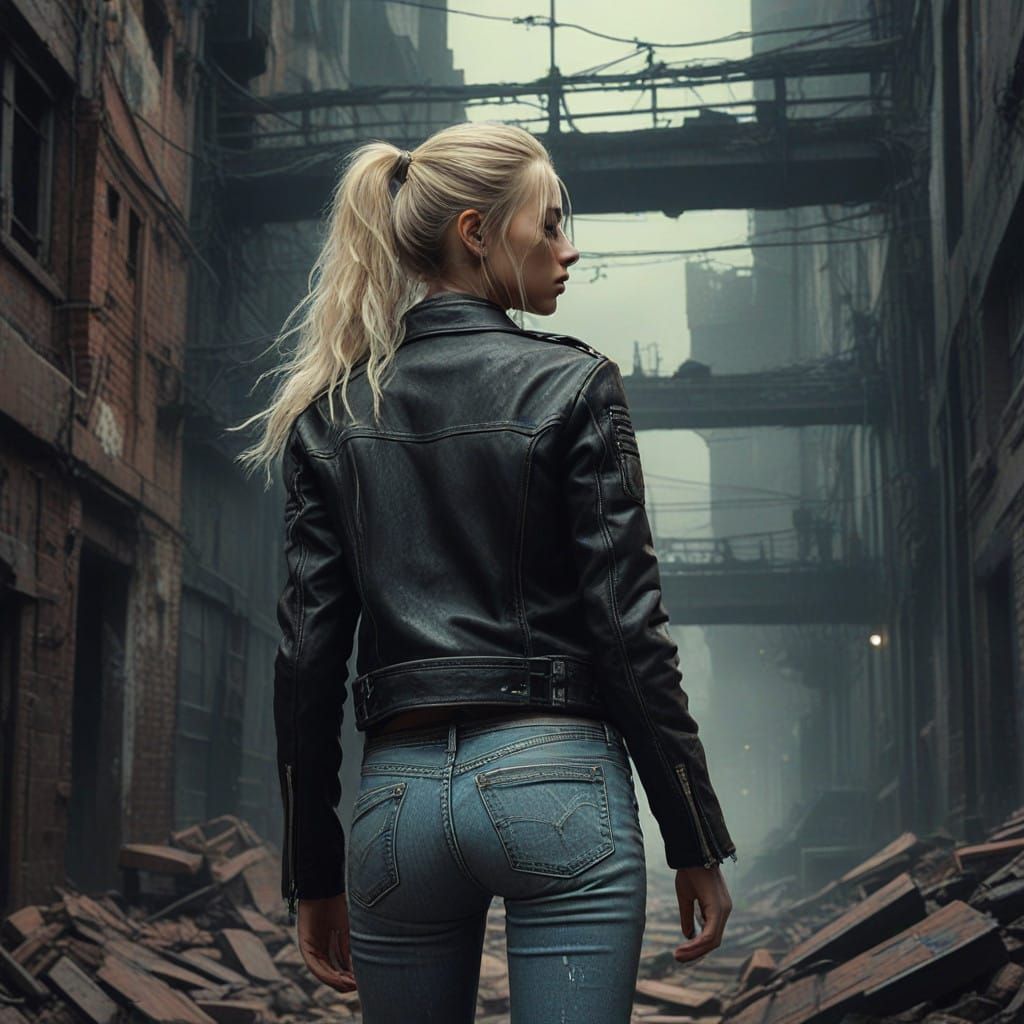 Athletic Woman in Dark Fantasy attire, inspired by Comic Boo...