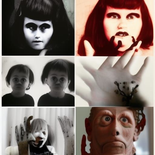 AI Generated Creepy Collage Art
