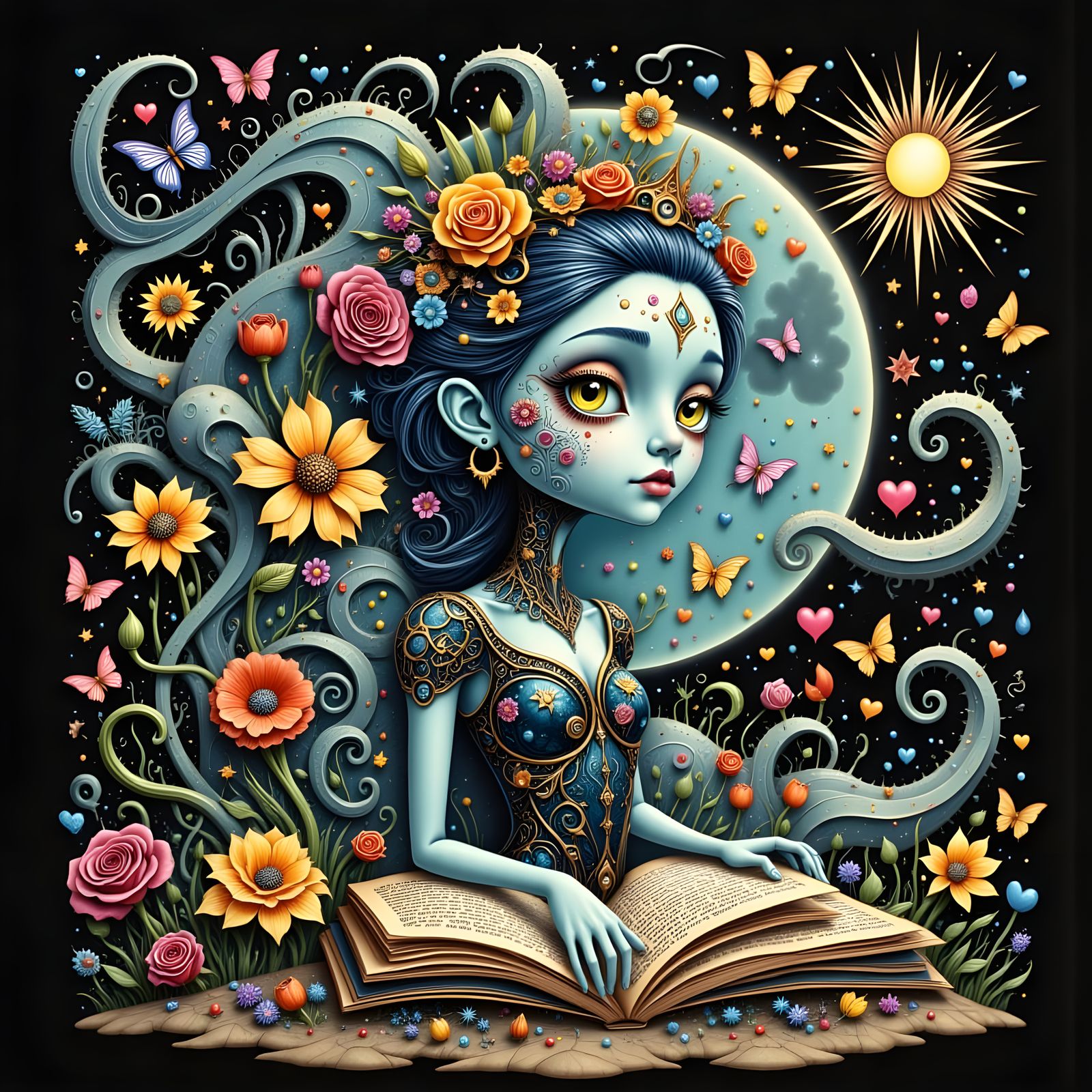 <lora:Les:1.0> <lora:Sharr:1.0> <lora:Moony:1.0> the reader