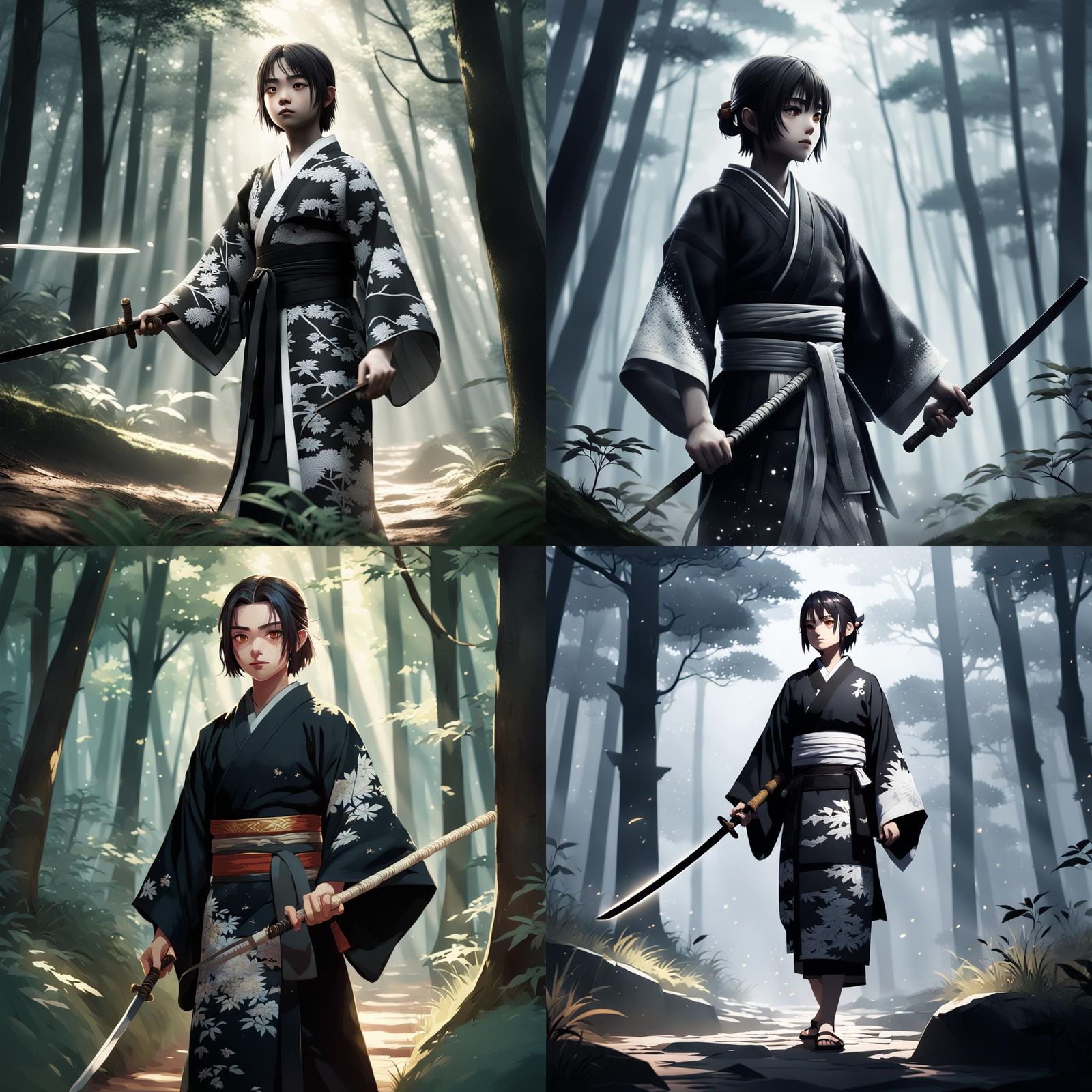 Arya Stark Training with Tanto Sword: 3D Anime Art