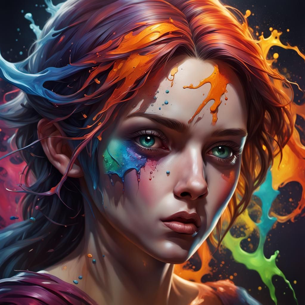 Detailed Witchcraft Scene in Splash Art Style