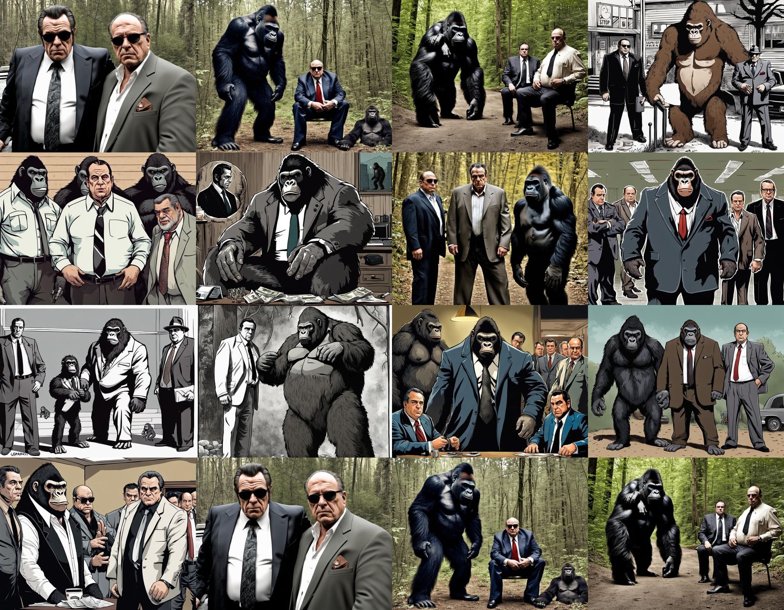 Bigfoot Mafia Boss in Sopranos Style
