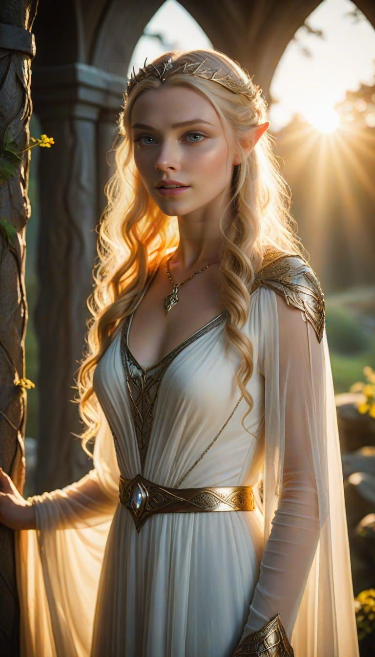 Elven Princess in Realistic Portrait