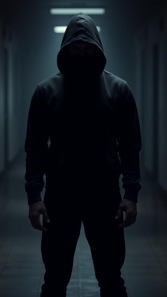 Faceless Man in Noir Style, Photorealistic 8k Rendering