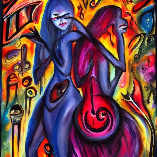 Ethereal Gothic Album Cover in Expressionist Style