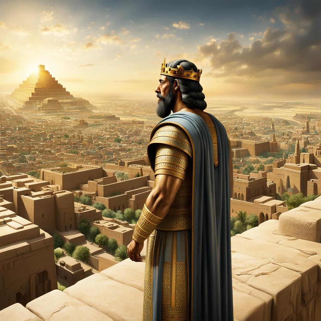 King Nebuchadnezzar Admiring Babylon