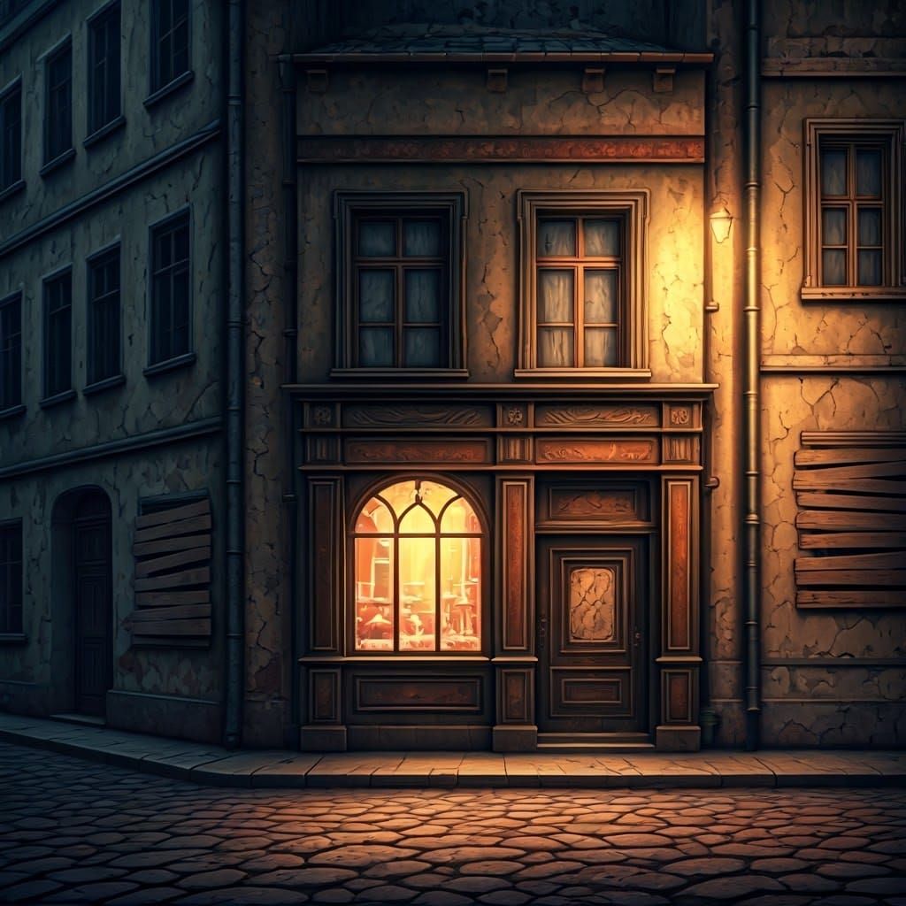 Whimsical Sweet Shop Illuminates Abandoned Streets in Warm G...