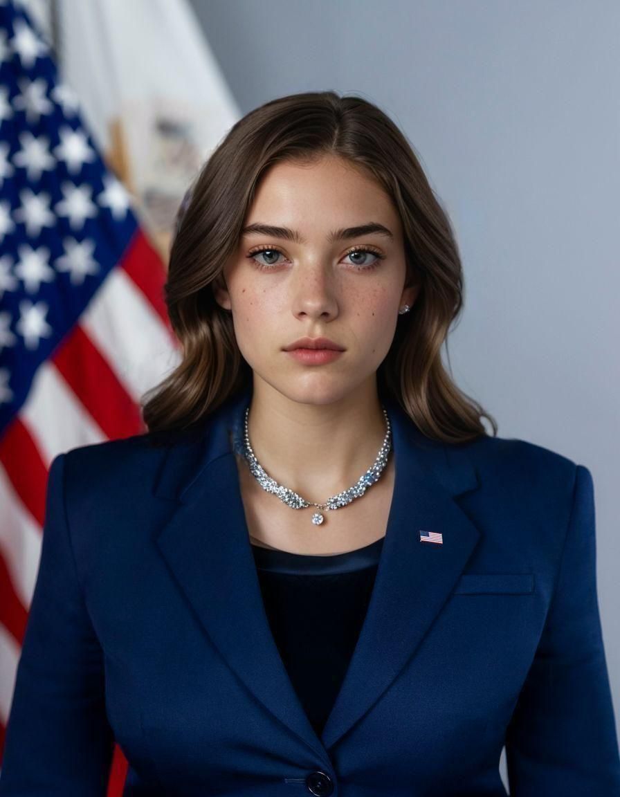 Kat Dennings as Blonde Vice President in Blue Suit