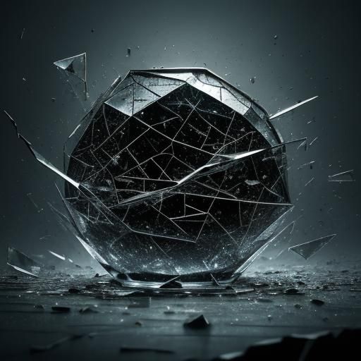 Hyperrealistic Shattered Glass in Sharp Focus