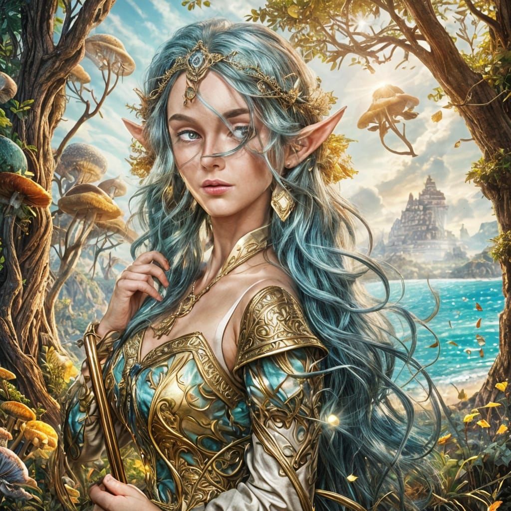 Elven Enchantress in Seaside Kingdom