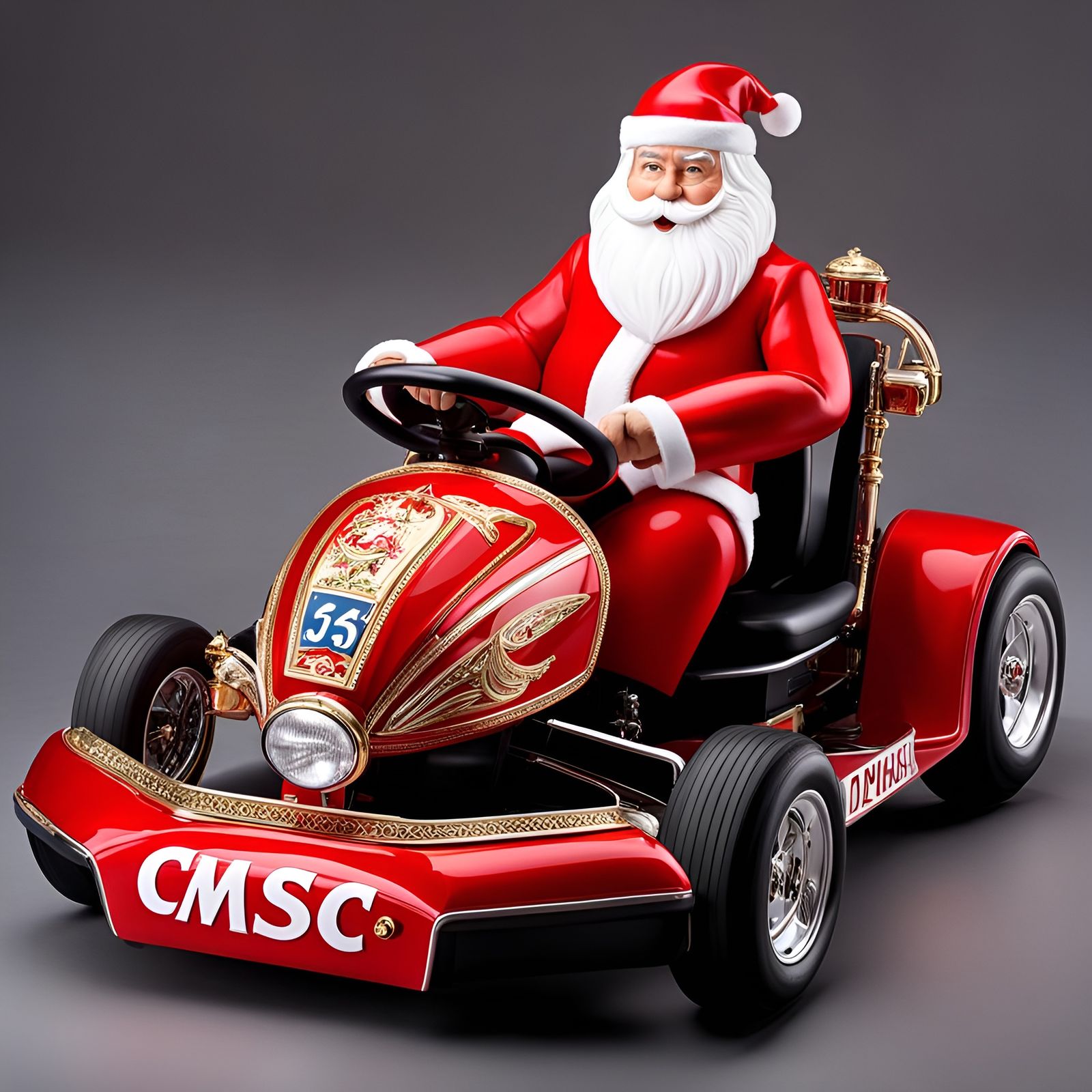 Santa Claus Go-Karting in Winter Wonderland
