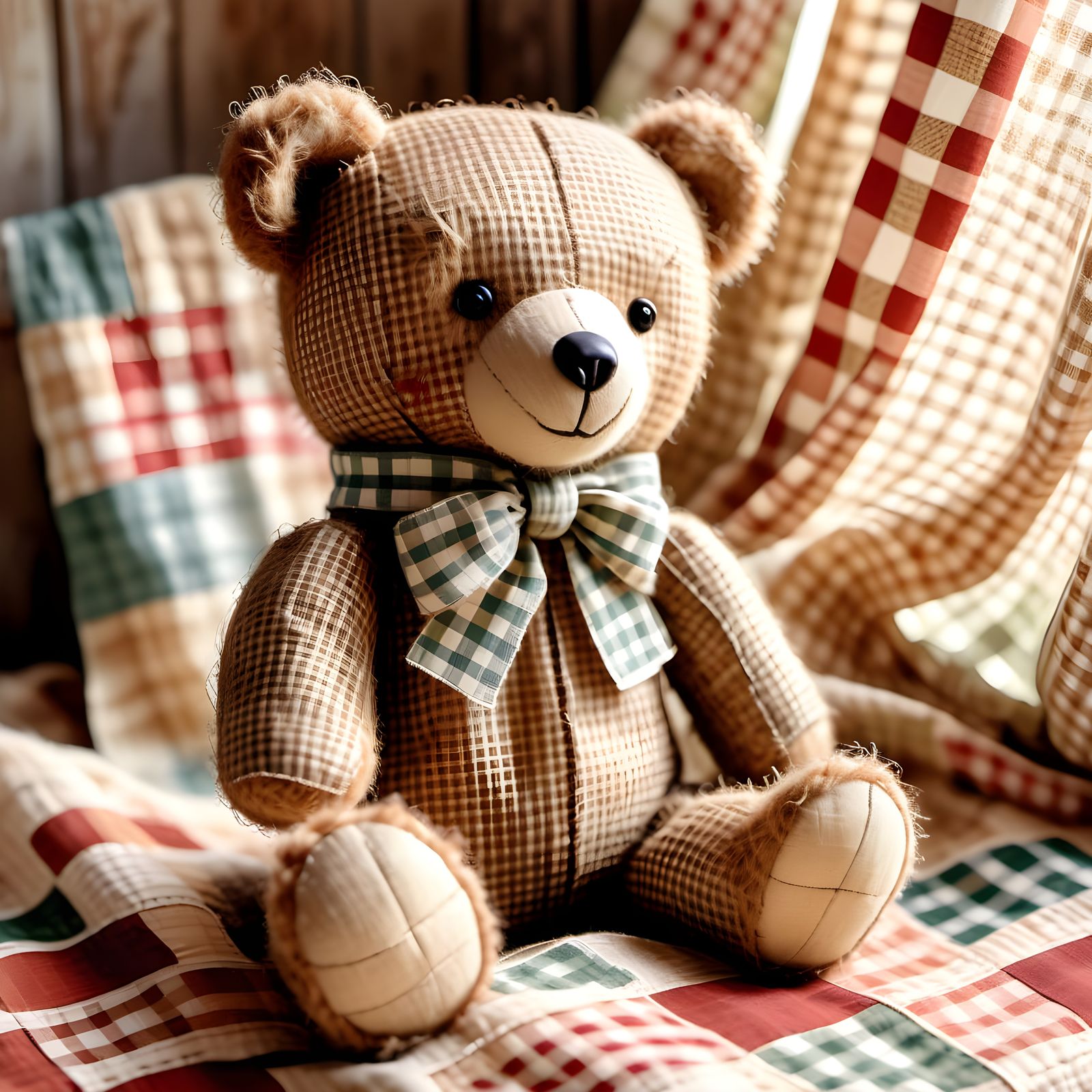 Vibrant Gingham Textiles in Whimsical Settings