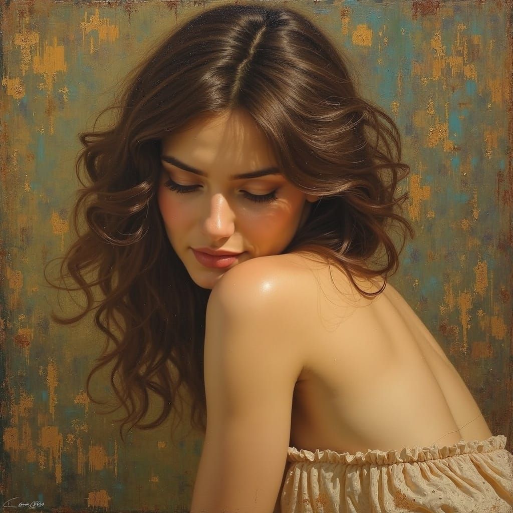 Elegant Woman Portrait in Classical Art Style